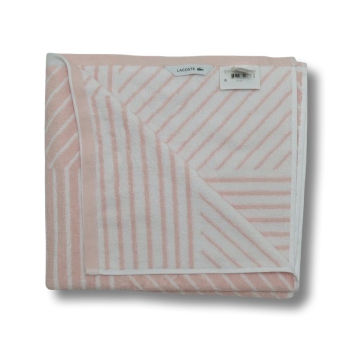 Striped Bath Towel - Light Pink