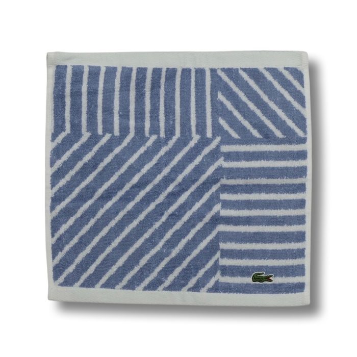 Striped Face Towel - Denim Blue