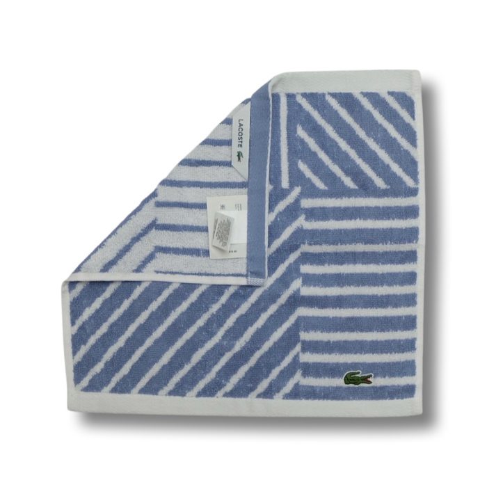Striped Face Towel - Denim Blue