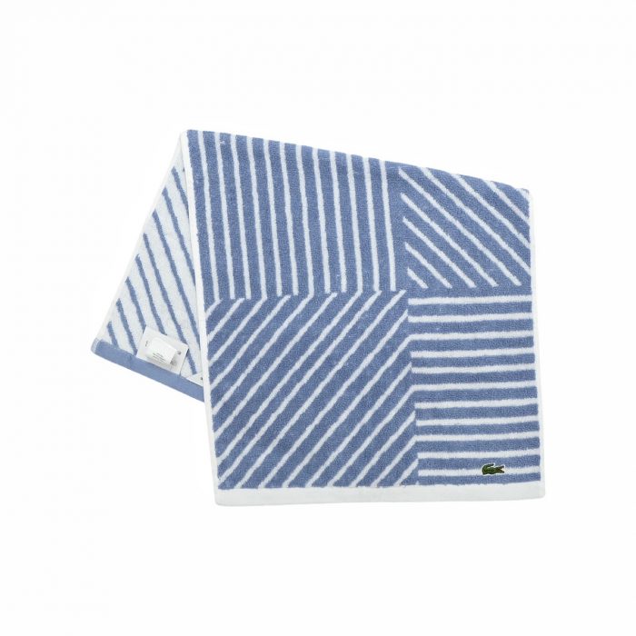 Striped Hand Towel - Denim Blue