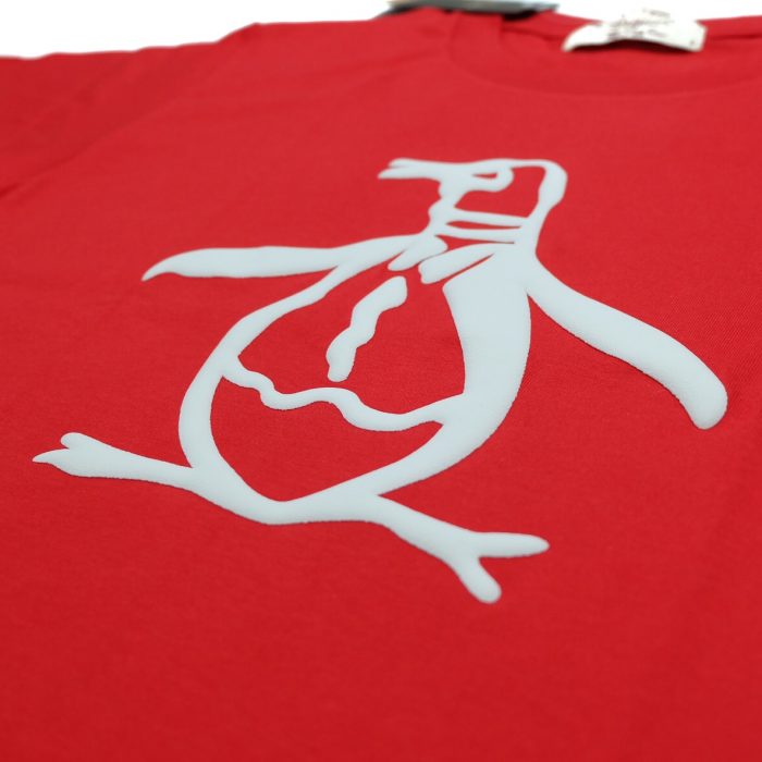 Penguin Roudneck Embossed Logo - Red
