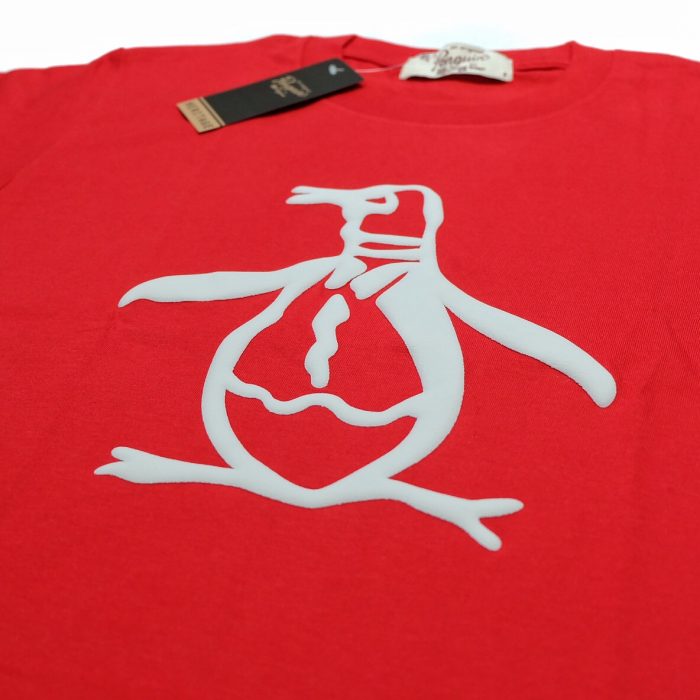 Penguin Roudneck Embossed Logo - Red
