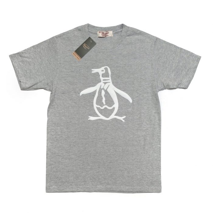Penguin Roudneck Embossed Logo - Ash Gray