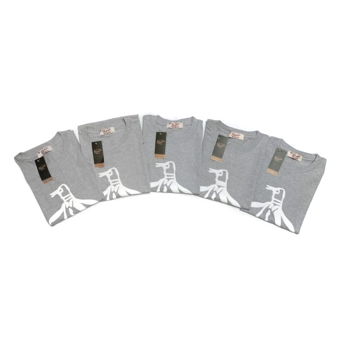 Penguin Roudneck Embossed Logo - Ash Gray