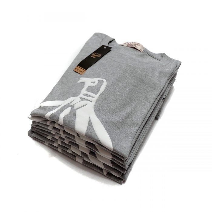 Penguin Roudneck Embossed Logo - Ash Gray