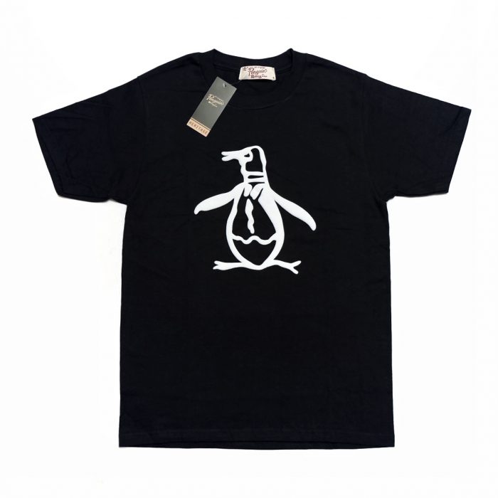 Penguin Roudneck Embossed Logo - Black