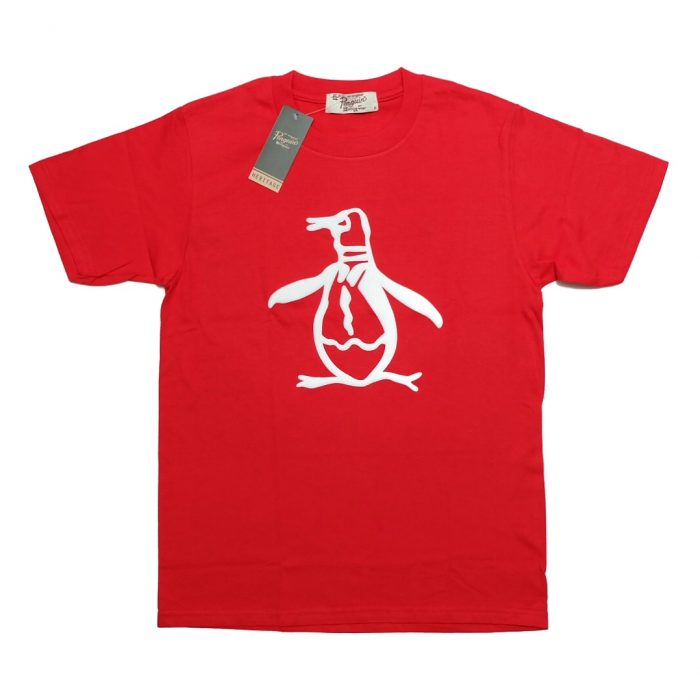 Penguin Roudneck Embossed Logo - Red