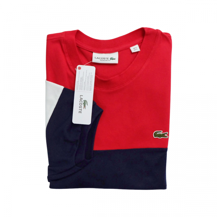 Roundneck Souple Color Block - Navy Blue / Red