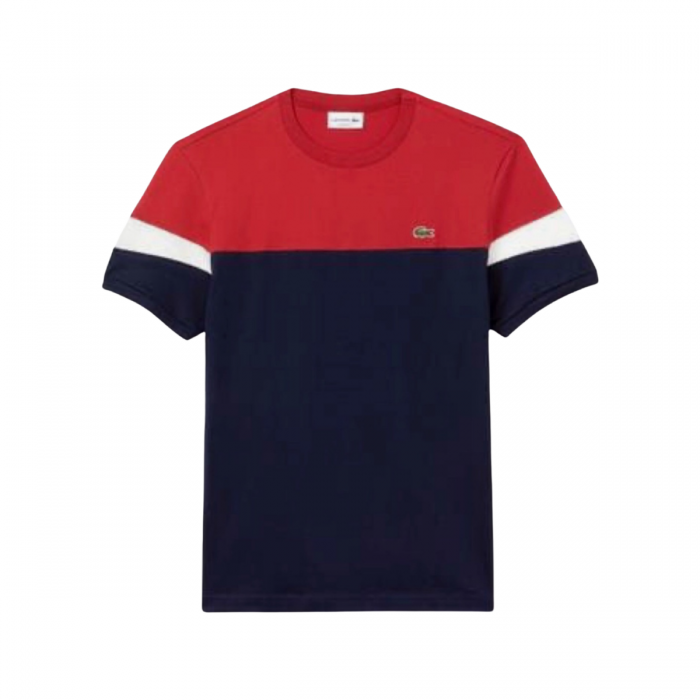 Roundneck Souple Color Block - Navy Blue / Red