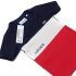 Roundneck Tri Color for Kids - Navy Blue/Red