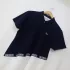 Slant Print - Navy Blue